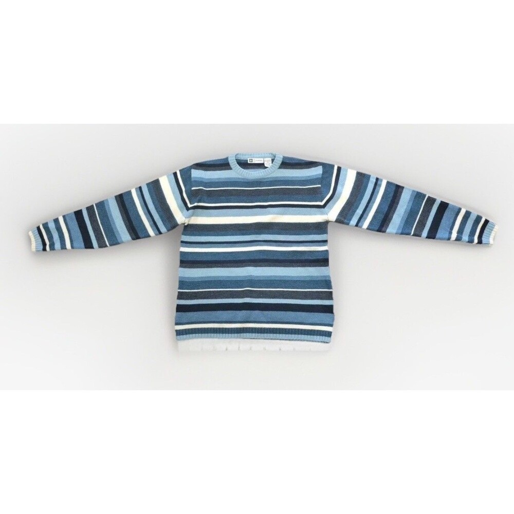 Vintage XG Xtreme Gear Striped Sweater Mens M Blue Y2K Skater Rave